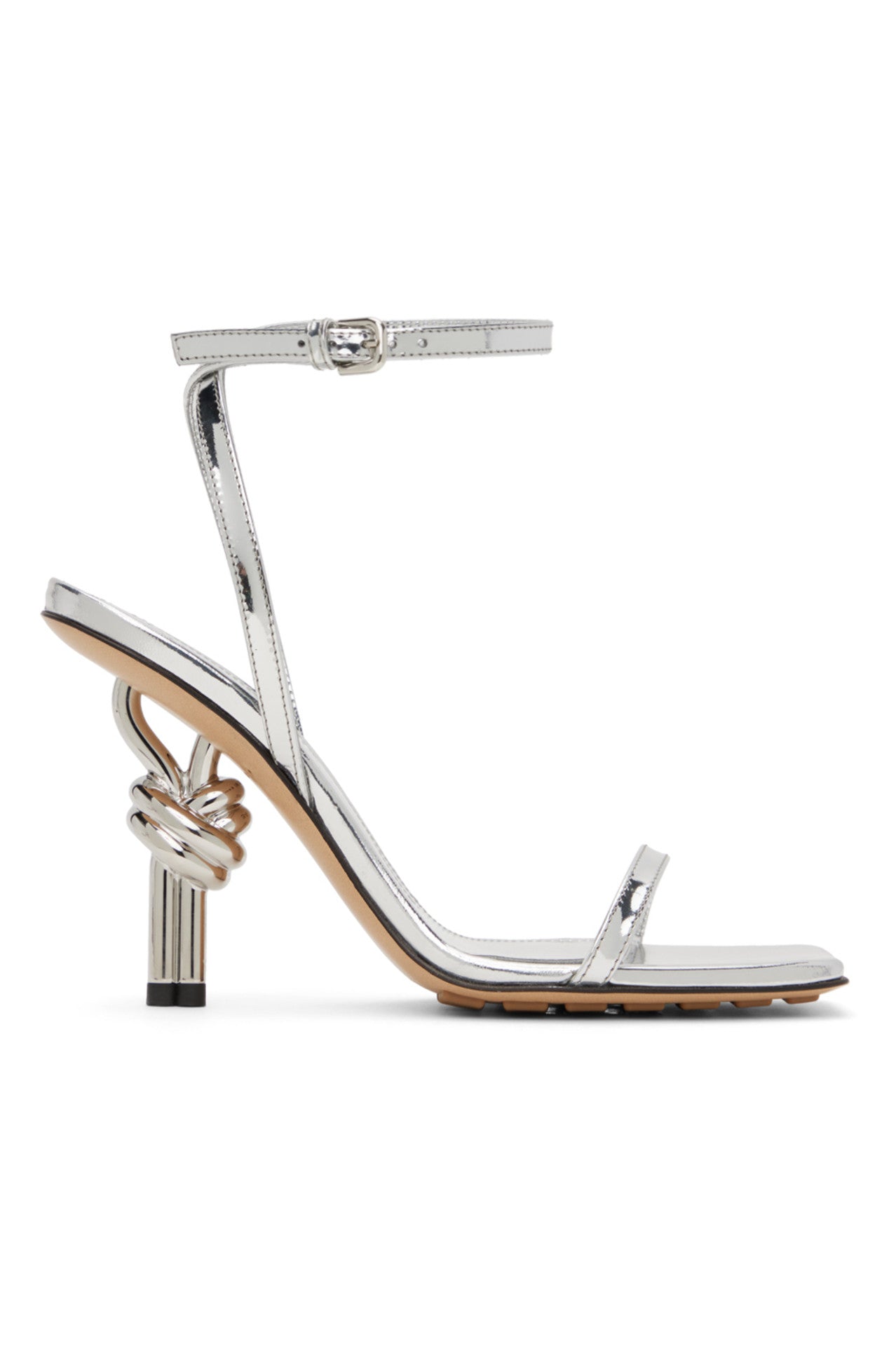 BOTTEGA VENETA Silver Knot Sandals