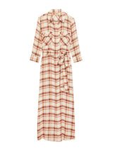 Cameron Shirt Dress in PETAL/QUARTZ SOFT PLAID