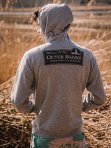 OBX POPE COMPASS PULLOVER HOODIE IN HEATHER GREY