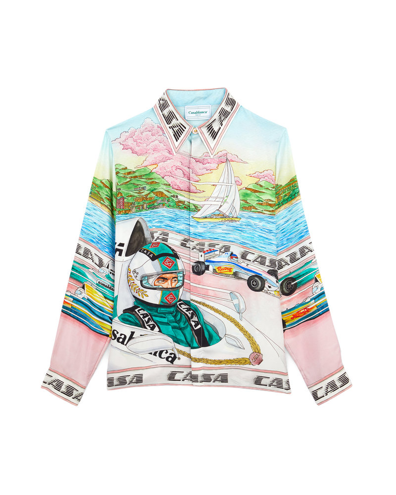 Casablanca The Art of Racing Silk Printed Shirt