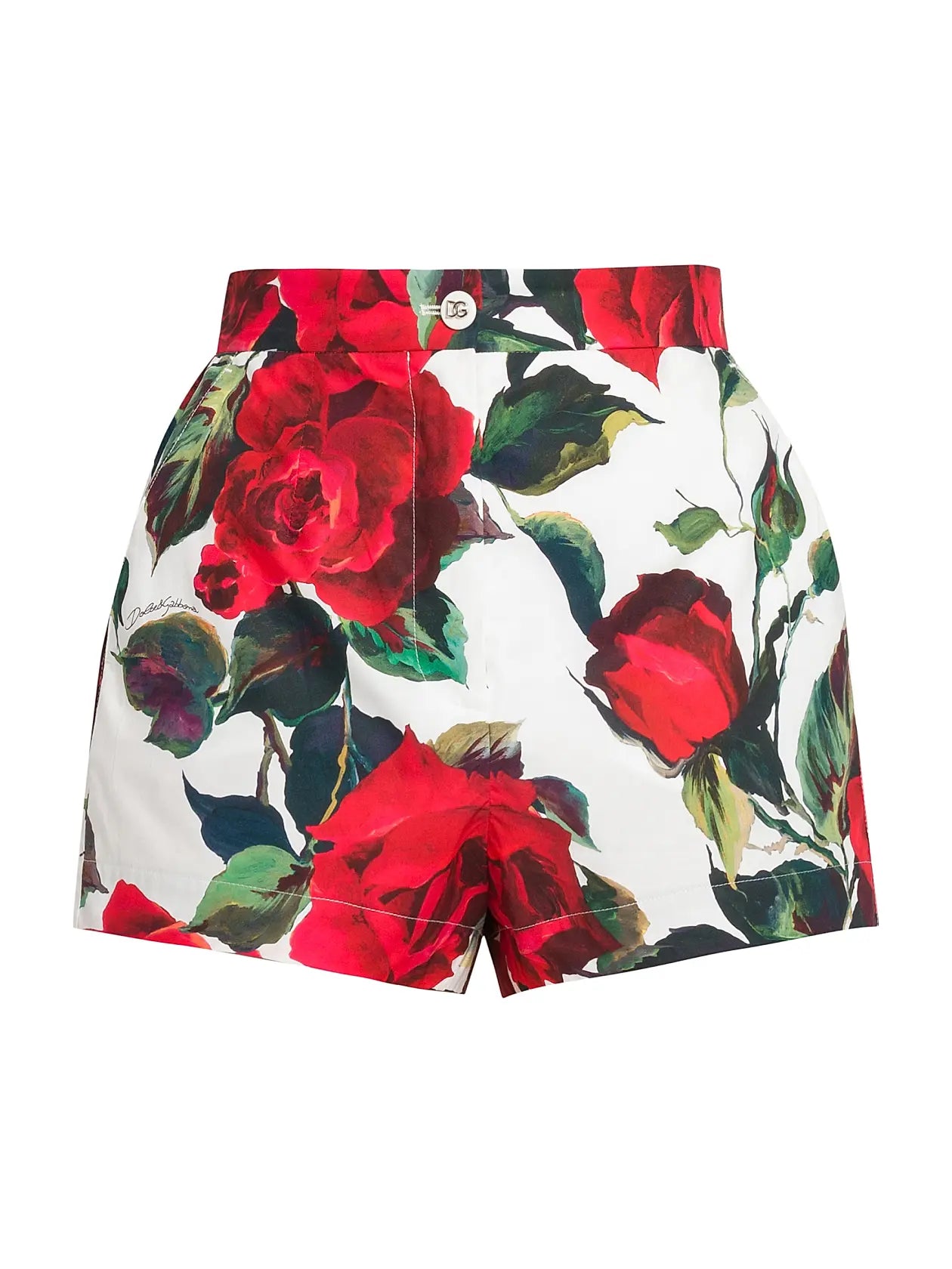 Roses Cotton Fitted Shorts
