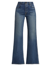 Nili Lotan Terrell flared jeans in classic wash product photo on white background