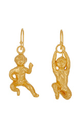 Gold Monkey Remus and Romulus Drop Earrings
