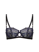 Black Lace Scenario Sheer Demi Bra