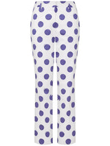 Moschino Blue & White polka dot-print pants