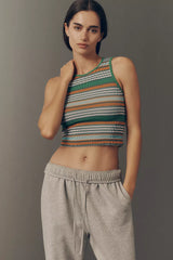 Anthropologie The Reegan Striped Crop Tank Top