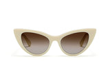 Orchid White Bold Cat-Eye Sunglasses