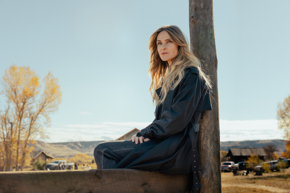 Abigail Reese wearing Burberry Long Castleford black trench coat in The Madison