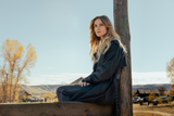 Abigail Reese wearing Burberry Long Castleford black trench coat in The Madison