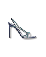 René Caovilla Braid Electric Blue Sandal