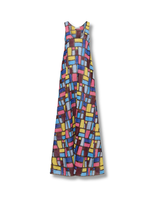 Colorful patterned dress on a white background