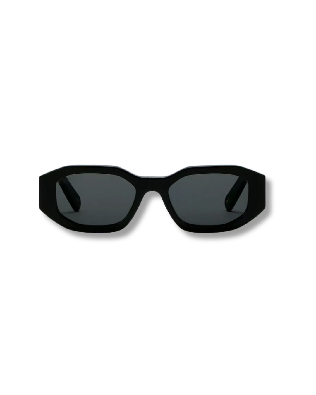Black sunglasses on a white background