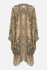 Brown Leopard And Paisley Print Cocoon Open Top