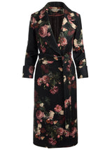 Black Floral Coat