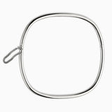 Silver necklace on a white background