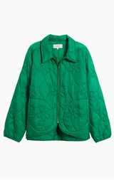 Green jacket on a white background
