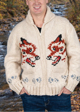 Wolf Cardigan Knit Kit Sweater