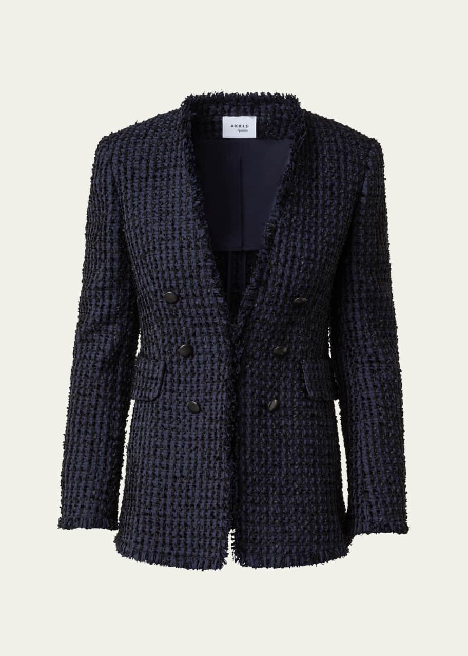 Dark textured blazer on a light background