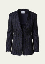 Dark textured blazer on a light background
