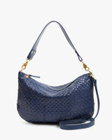 Petit Moyen Blue Woven Messenger Bag Purse