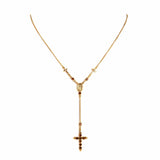 Virgins Saints & Angels Maddie Rosary Necklace in Gold