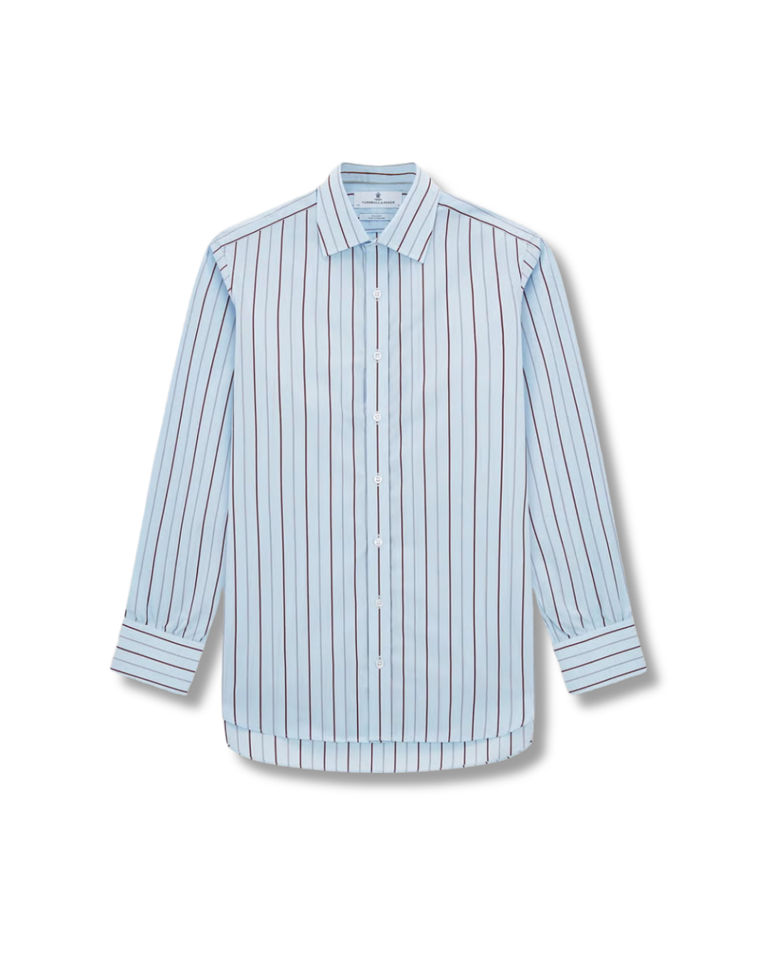 Turnbull & Asser Burgundy Wide Pinstripe Mayfair Shirt
