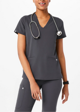 Women's Casma Scrub Top In Charcoal · Dr. Javadi · The Pitt · Seek