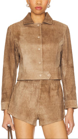 Tan Leather Hardy Jacket