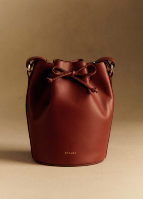 Brown Bucket Farrow Mini Bag