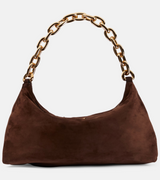 Clara Suede Shoulder Bag Brown