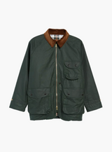 Water-Repellent Waxed Cotton Coverall Jacket