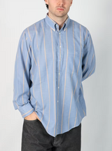 Vintage Long Sleeve Shirt in Blue Stripe