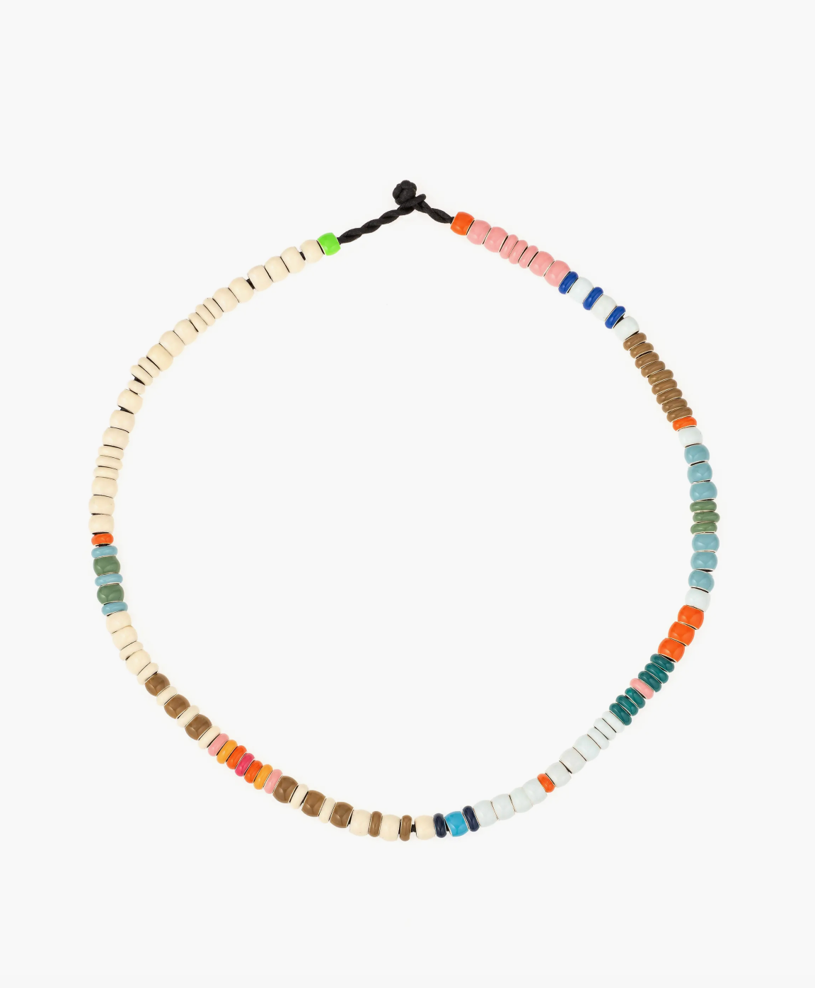 Rainbow Bead Party Enamel Boardwalk Necklace