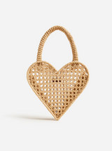 Small Heart Straw Bag