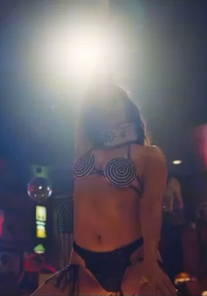 Black & Silver Spiral Embellished Bra Top