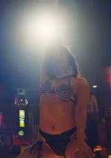 Black & Silver Spiral Embellished Bra Top