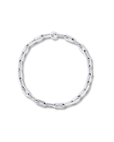 Silver bracelet on a white background