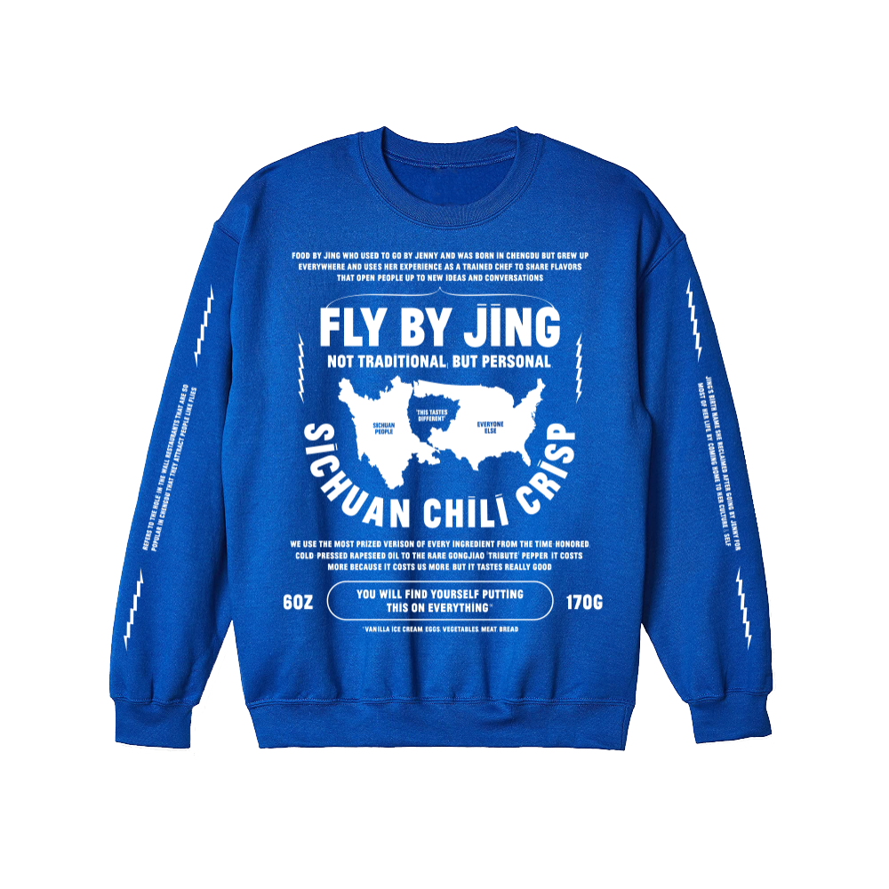 Blue Graphic Crewneck Sweatshirt