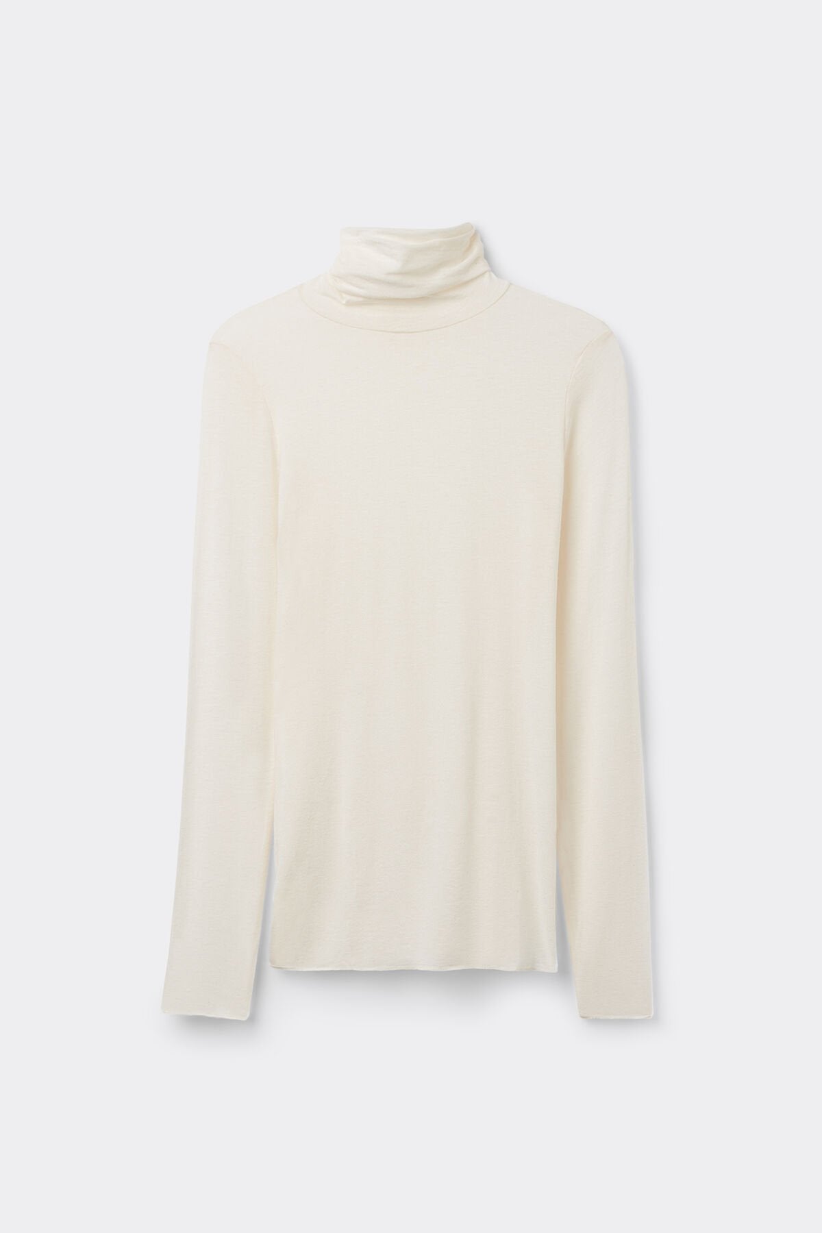 White turtleneck sweater on a white background