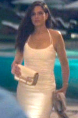 Mark Cross white and brown canvas clutch bag product photo