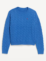 SoSoft Cerulean Cable-Knit Sweater