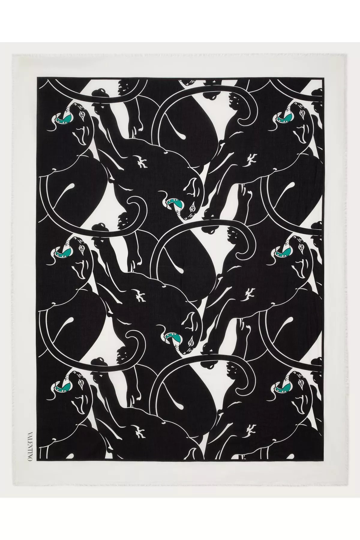 Black & White Panther Print Sarong