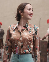 Gold Flower Melograno Earrings