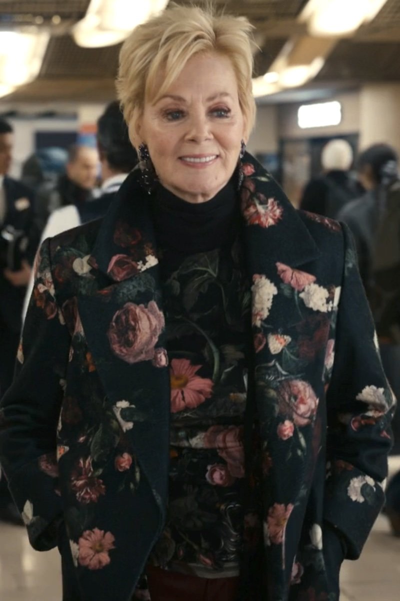 Alice and Olivia black floral coat product photo