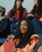 Saint Tropez Striped Coat with Pink and Orange Stripes