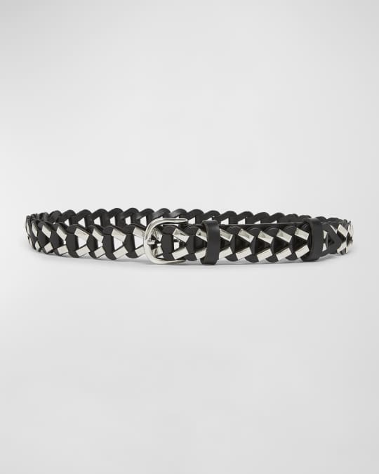 Isabel Marant Bali belt in black and silver product photo on white background