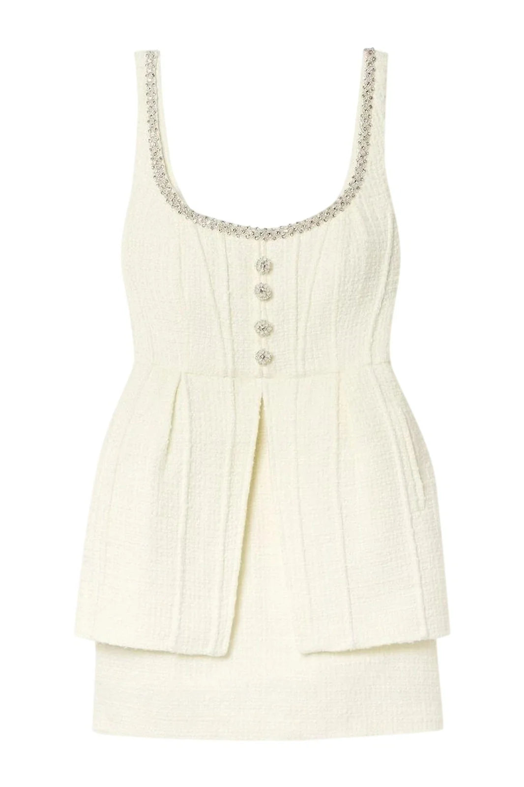 Boucle Peplum Mini Dress