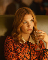 Leopard-Print Satin Shirtdress