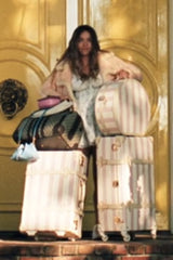 Shop Cassie Howard's Pink Striped Hatbox from Euphoria Season 3 · Seek