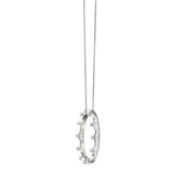 THE “QUEEN” POESY RING NECKLACE IN STERLING SILVER WITH SAPPHIRES